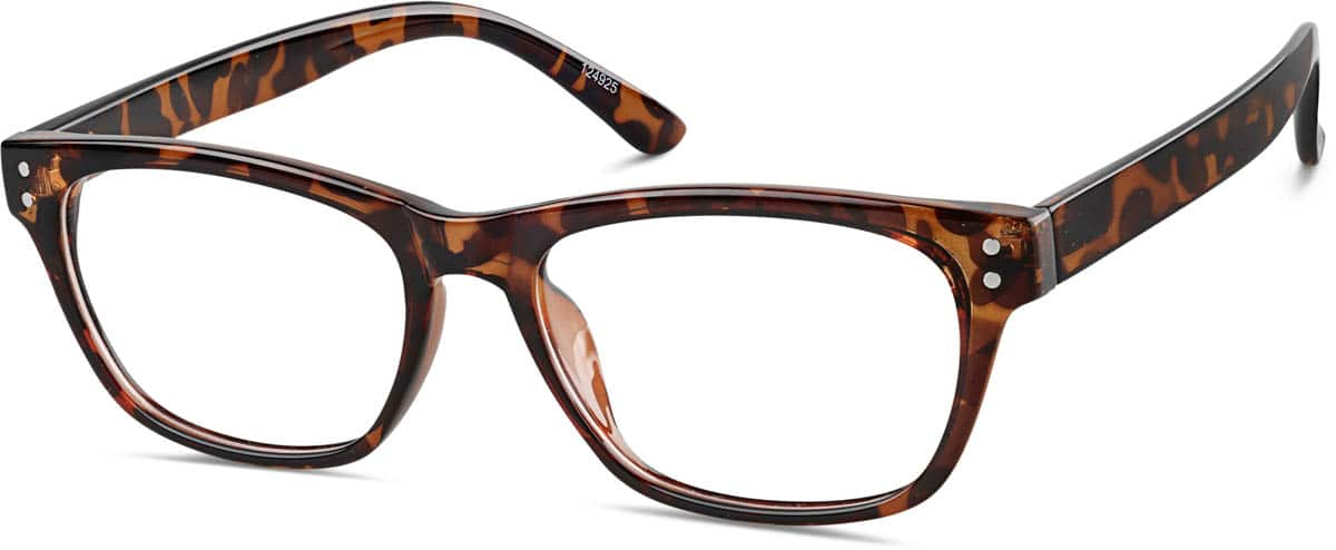 Angle view of Square Glasses 124925 in Tortoiseshell