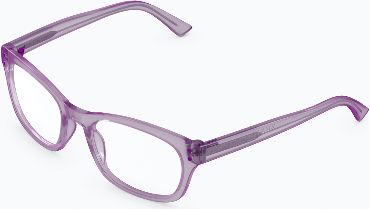 Angle view of Rectangle Glasses 125012 in Smoke thumbnail