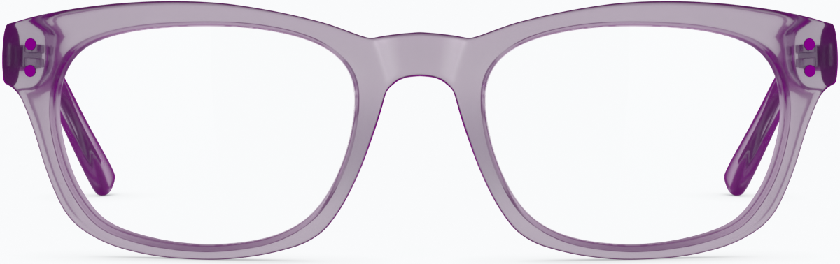 Front view of Rectangle Glasses 125012 in Smoke thumbnail