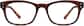 Front view of Rectangle Glasses 125015 in Maroon thumbnail