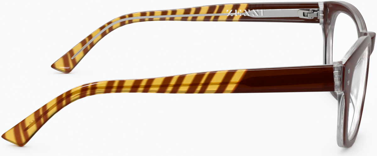 Side view of Rectangle Glasses 125015 in Maroon thumbnail