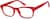 Angle view of Rectangle Glasses 125018 in Red thumbnail