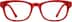 Rectangle Glasses 125018 in Red