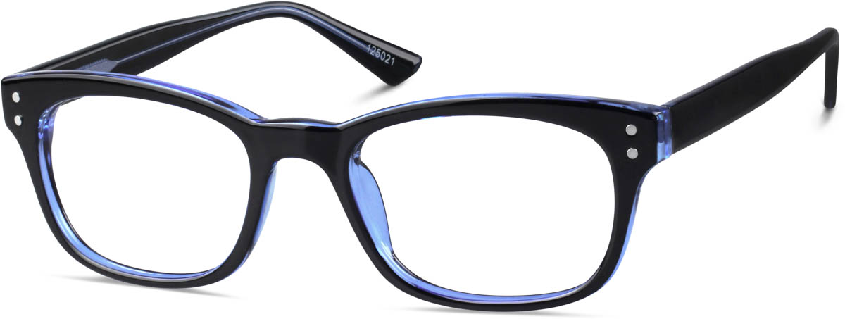 Zenni Rectangle Prescription Glasses Black Plastic Full Rim Frame
