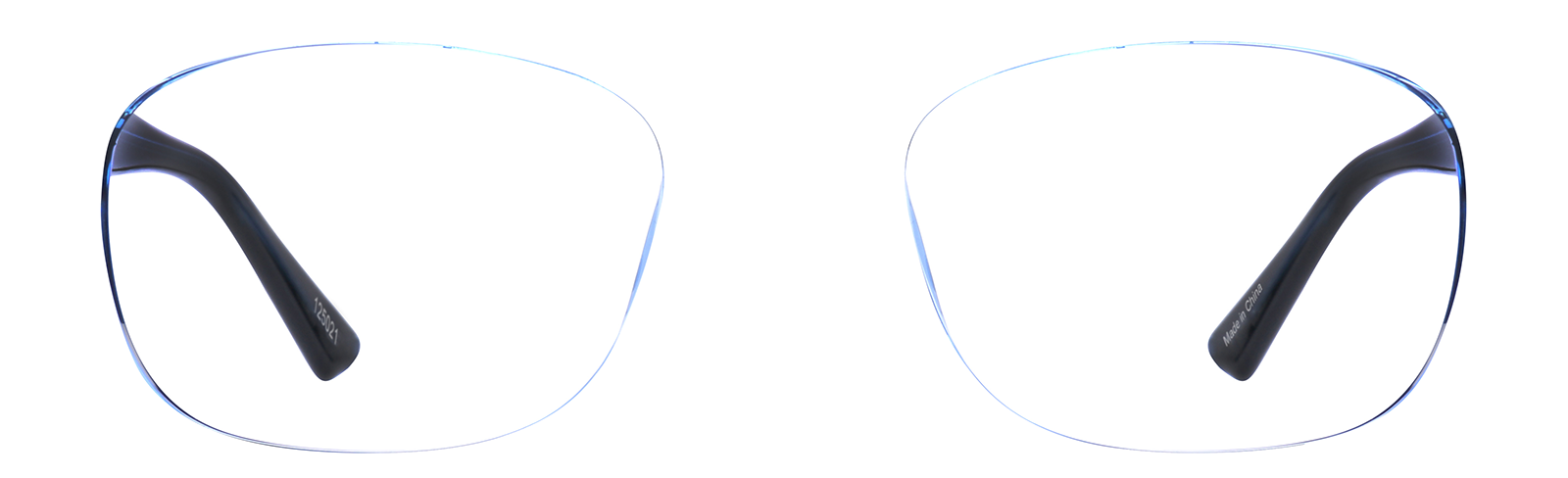 Black/Blue Rectangle Glasses #125021 | Zenni Optical