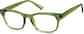 Angle view of Rectangle Glasses 125024 in Green thumbnail