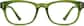 Front view of Rectangle Glasses 125024 in Green thumbnail