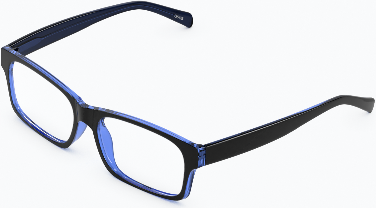 Angle view of Hangtime Glasses 125116 in Black/Blue thumbnail