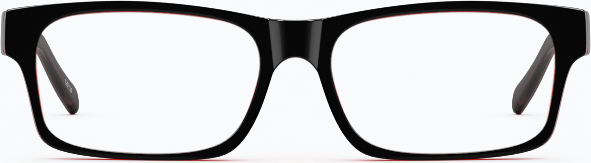 Front view of Hangtime Glasses 125118 in Black/Red thumbnail