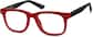 Angle view of Klutch Player Glasses 125218 in Red thumbnail