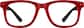 Front view of Klutch Player Glasses 125218 in Red thumbnail