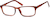 Angle view of Rectangle Glasses 125415 in Brown thumbnail