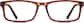 Front view of Rectangle Glasses 125415 in Brown thumbnail