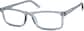 Angle view of Rectangle Glasses 125416 in Blue thumbnail