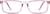Front view of Rectangle Glasses 125417 in Pink thumbnail