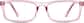 Front view of Rectangle Glasses 125417 in Pink thumbnail