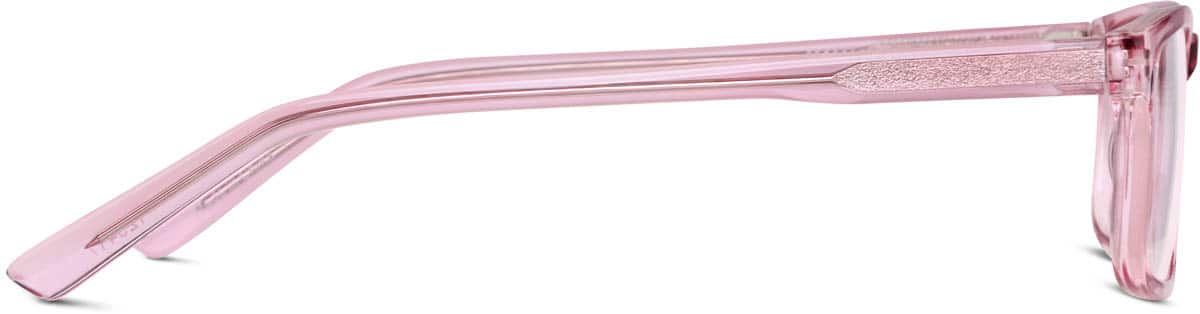 Side view of Rectangle Glasses 125417 in Pink