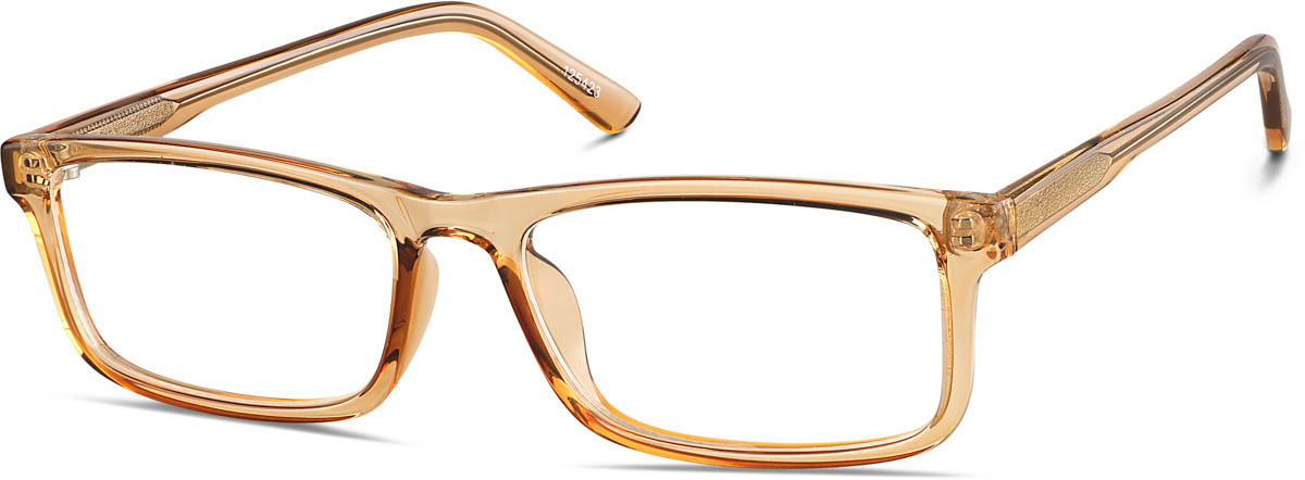 Zenni Classic Rectangle Prescription Glasses Cream Plastic Full Rim Frame