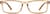 Front view of Rectangle Glasses 125423 in Cream thumbnail