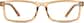 Front view of Rectangle Glasses 125423 in Cream thumbnail