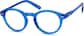 Angle view of Round Glasses 125516 in Blue thumbnail