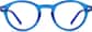 Front view of Round Glasses 125516 in Blue thumbnail