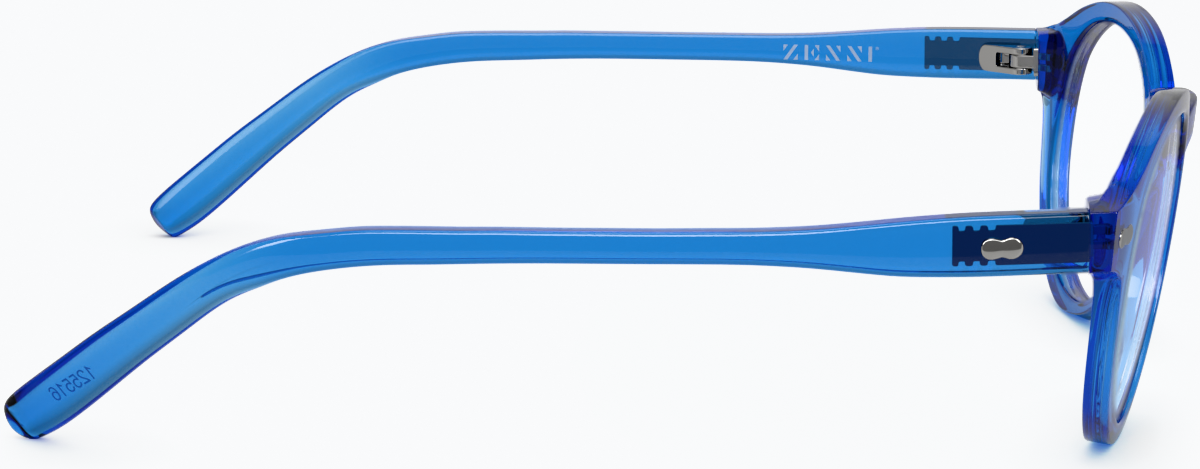 Side view of Round Glasses 125516 in Blue thumbnail