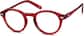 Angle view of Round Glasses 125518 in Red thumbnail