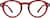 Front view of Round Glasses 125518 in Red thumbnail