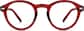 Front view of Round Glasses 125518 in Red thumbnail