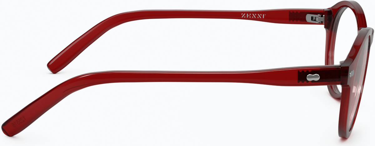 Side view of Round Glasses 125518 in Red thumbnail