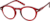Angle view of Round Glasses 125518 in Red thumbnail