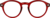Front view of Round Glasses 125518 in Red thumbnail
