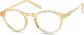 Angle view of Round Glasses 125522 in Yellow thumbnail
