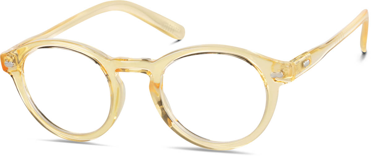 Yellow Round Glasses #125522 | Zenni Optical display picture 3