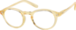 Angle view of Round Glasses 125522 in Yellow thumbnail