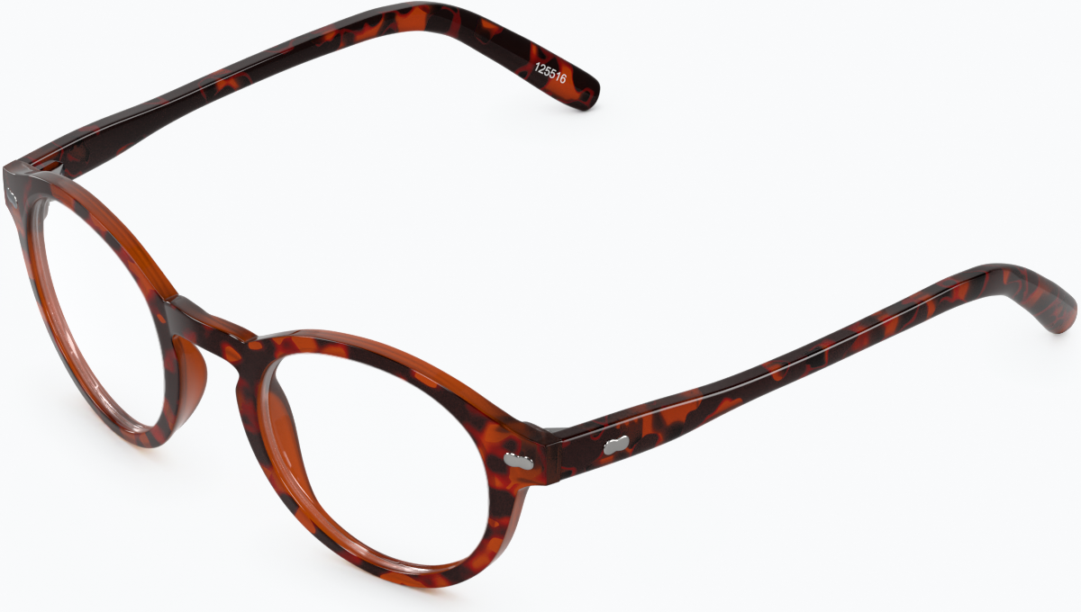 Angle view of Round Glasses 125525 in Tortoiseshell thumbnail