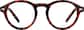 Front view of Round Glasses 125525 in Tortoiseshell thumbnail