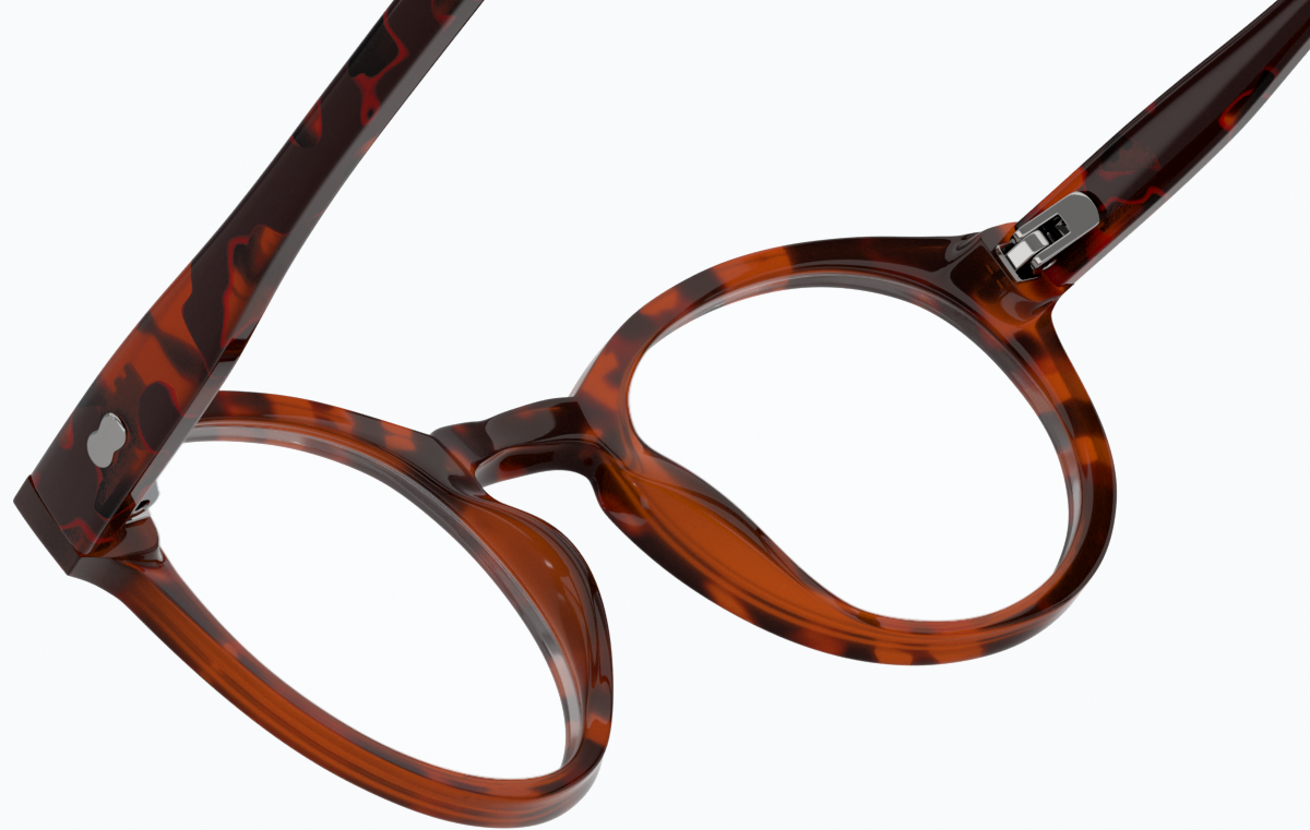 See-through view of Round Glasses 125525 in Tortoiseshell thumbnail