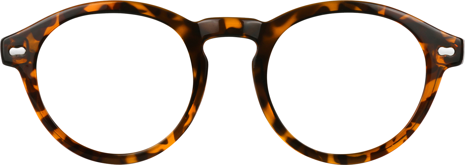 Front view of Round Glasses 125525 in Tortoiseshell