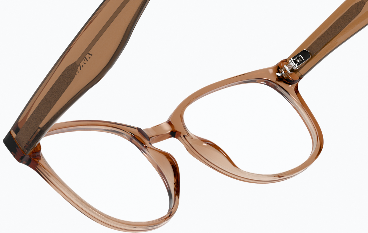 See-through view of Square Glasses 125615 in Brown thumbnail