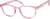 Angle view of Square Glasses 125619 in Pink thumbnail