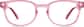 Front view of Square Glasses 125619 in Pink thumbnail