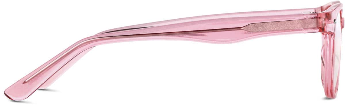 Side view of Square Glasses 125619 in Pink