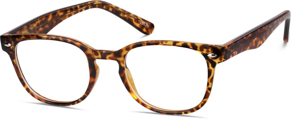 Angle view of Square Glasses 125625 in Tortoiseshell