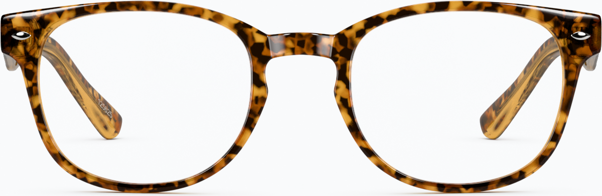 Front view of Square Glasses 125625 in Tortoiseshell thumbnail