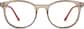 Front view of Round Glasses 125715 in Latte thumbnail
