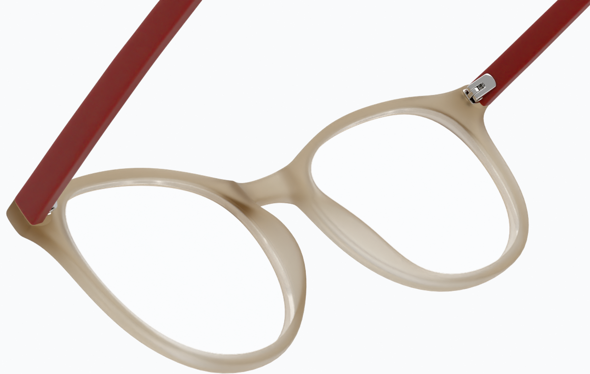 See-through view of Round Glasses 125715 in Latte thumbnail