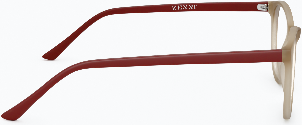 Side view of Round Glasses 125715 in Latte thumbnail