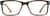 Front view of Rectangle Glasses 125815 in Brown thumbnail
